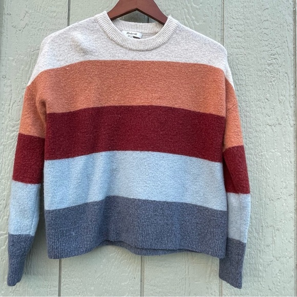 Madewell Sweater womens S Crofton Striped Pullover Cozy Yarn Wool Alpaca comfy - Picture 3 of 15